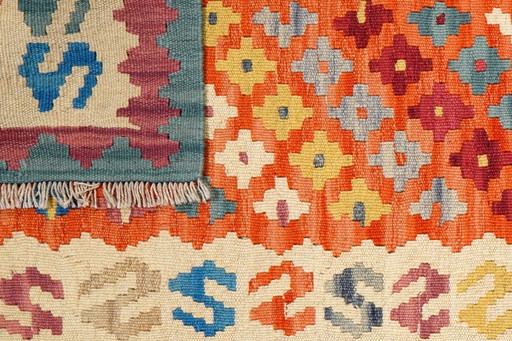 Hand-woven kilim gashgai 289 x 79 cm