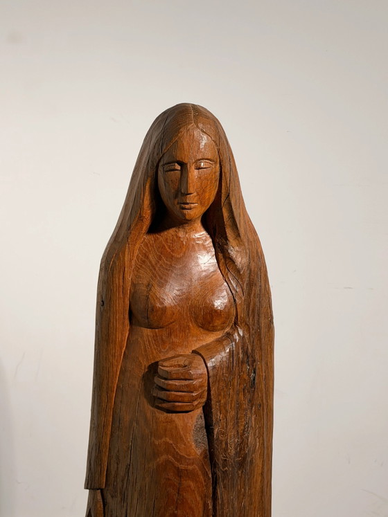 Rutger Rosier, Carved Wooden Female Sculpture XL (photo 3 of 6)