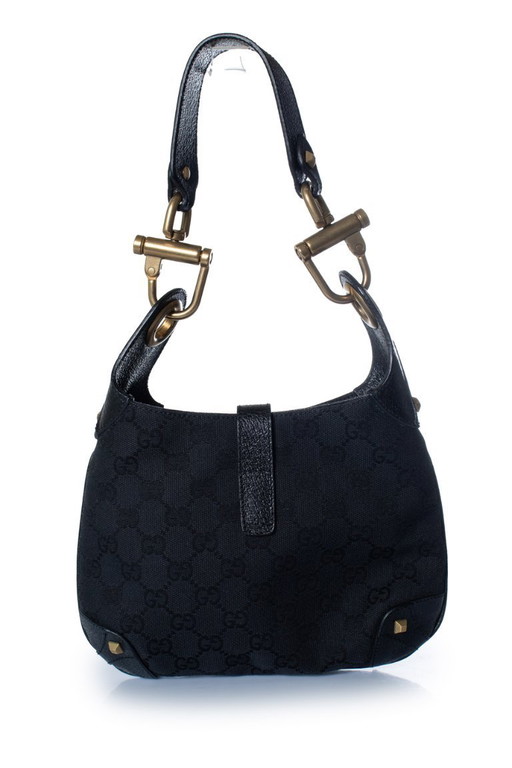 Gucci mini Jackie GG canvas tas in zwart