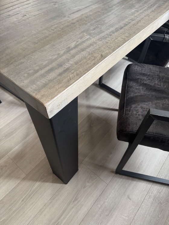 Image 1 of Dining table with 6 chairs