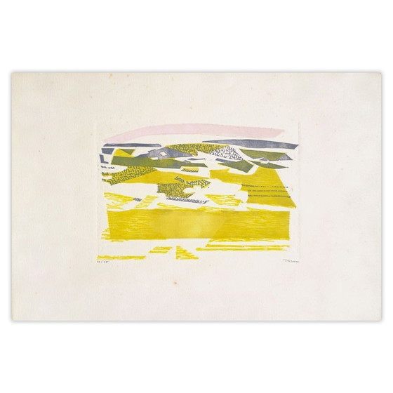 Monique Pehem (Breton-Prouté) Signée Linogravure La Houle 1974 – Lithographies et sérigraphies, Paper (photo 5 of 5)