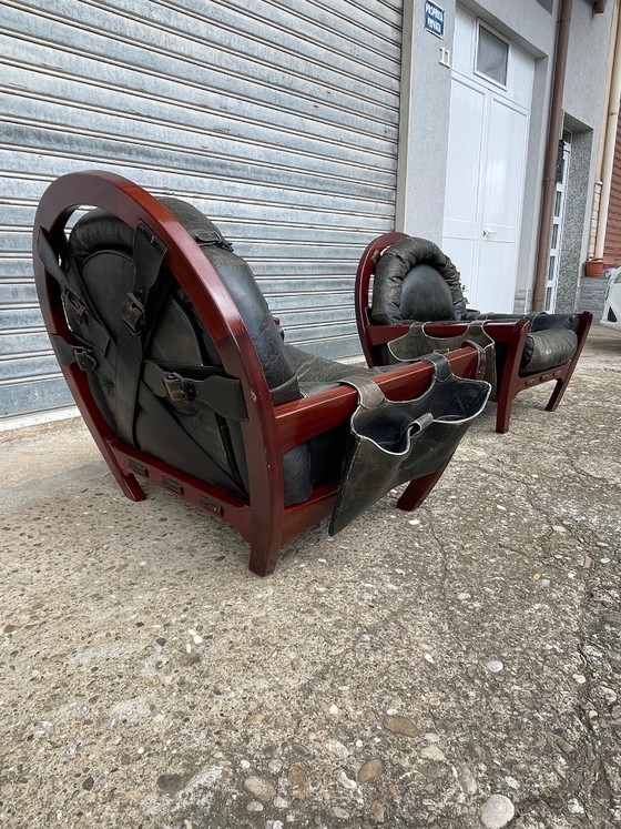 Image 1 of 1960’s Italian Modern pair of armchairs from Luciano Frigerio