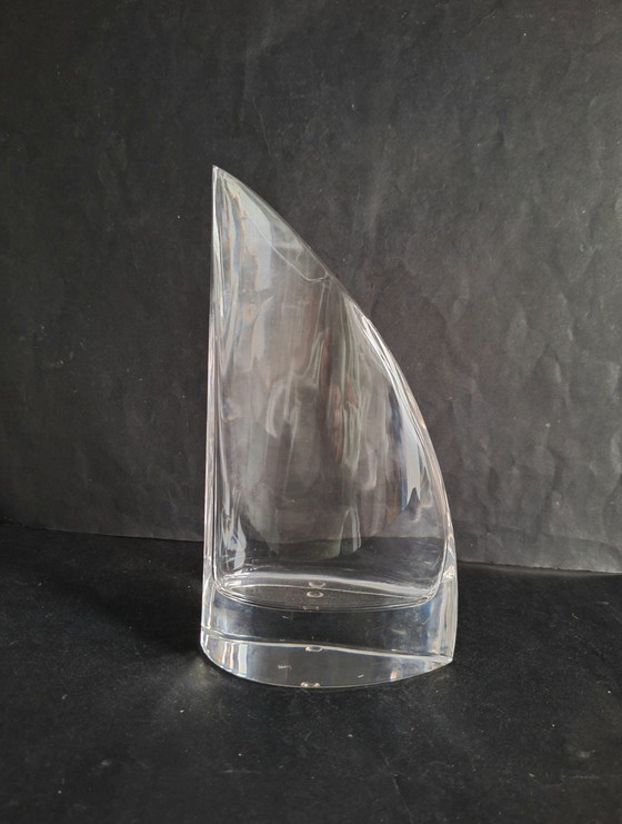 Image 1 of Collevilca Italy crystal vase type "La Vela". Design Ambrogio Pozzi 1990.