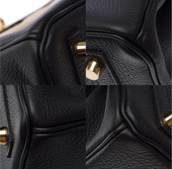 Image 1 of Borsa HERMES Birkin 25 in pelle nera - 103426