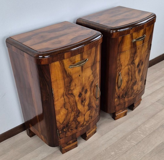 Image 1 of Mesitas de noche Art Déco Emiliani de 1928