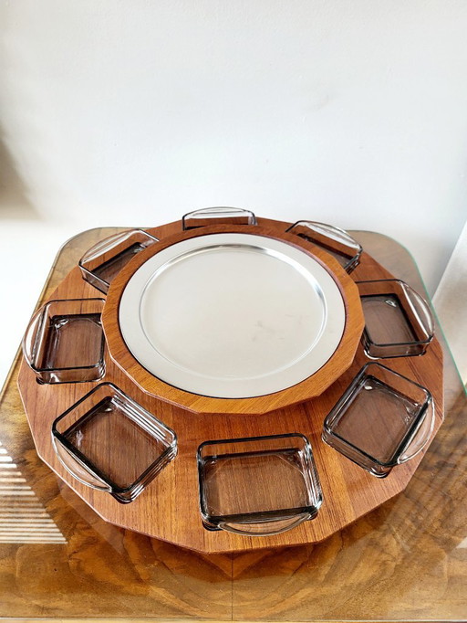 Bol Lazy Susan, design scandinave des années 1960