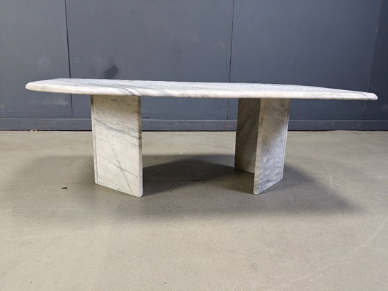 Image 1 of Table basse vintage en marbre blanc, 1970