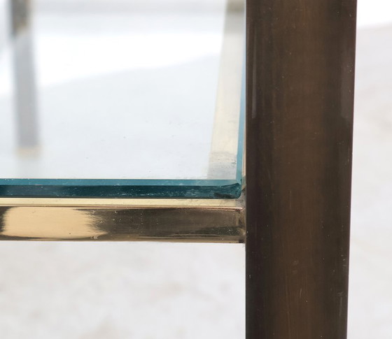 Image 1 of Consolle in ottone e vetro, anni '70