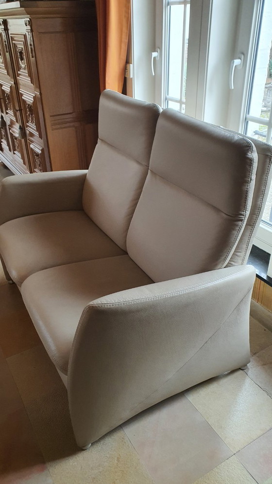 Image 1 of Volledig lederen salon met relax - 3 zit + 2 zit + fauteuil