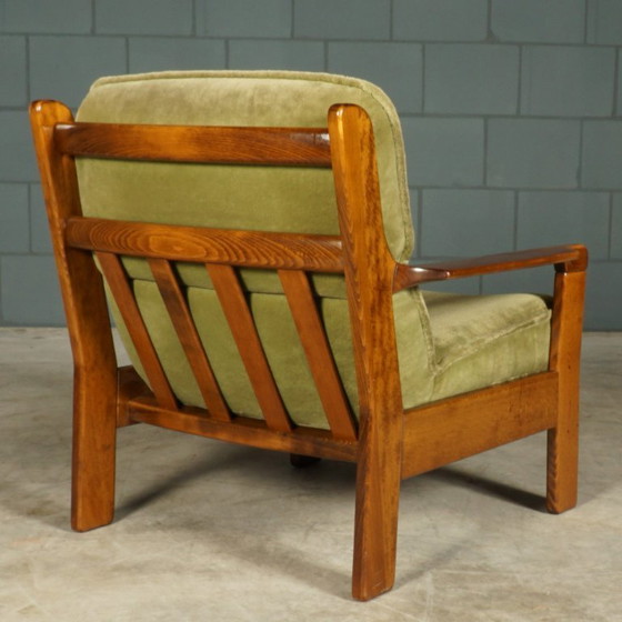 Image 1 of Vintage Deense zithoek/zitgroep – notenhout – jaren 60/70