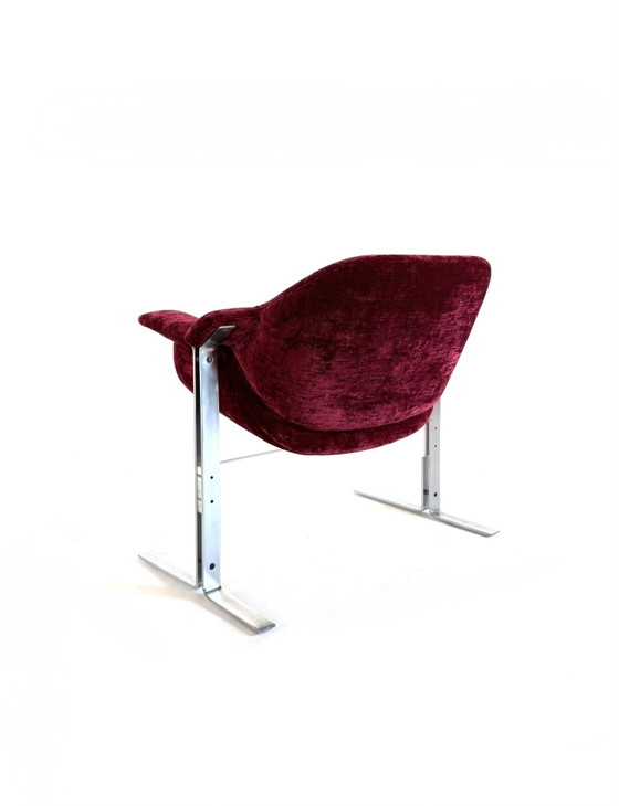 Image 1 of Fauteuil vintage en velours et chrome, Kembo '60