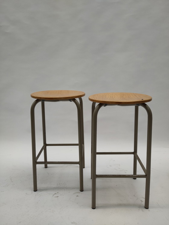 Image 1 of 2x industrial stools