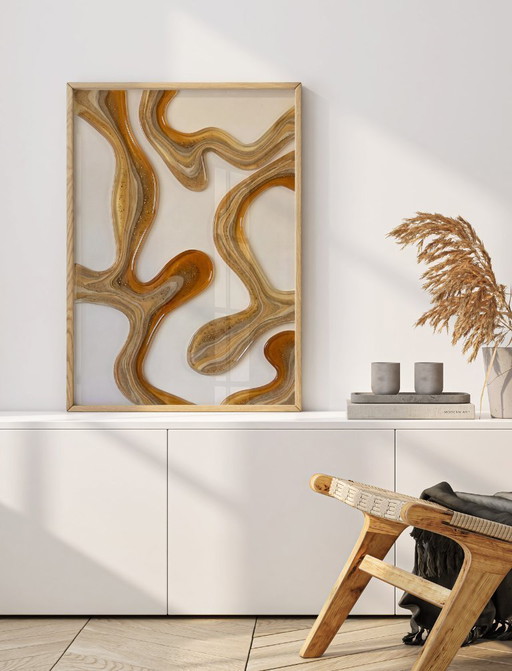 Acrylic Glass Artwork - 180x120 cm - Desert Amber (Ori, 1983)
