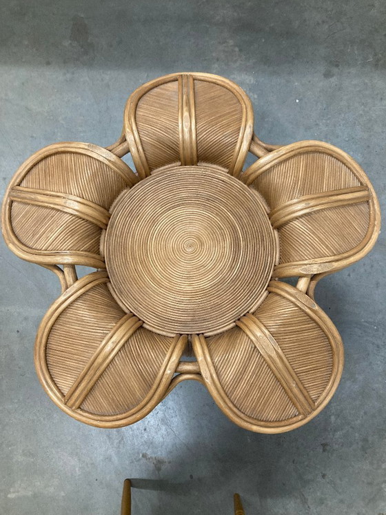 Image 1 of Flower rattan table 'Vivai del Sud', 1980s 