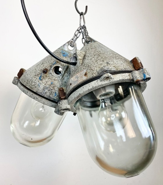 Image 1 of Industriële explosieveilige kroonluchter, jaren 70