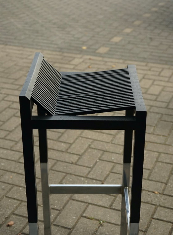 Minimalist Bar Stools by Ruud Jan Kokke, 1980s. Set of 2 – Barstools, Metal (photo 14 of 20)