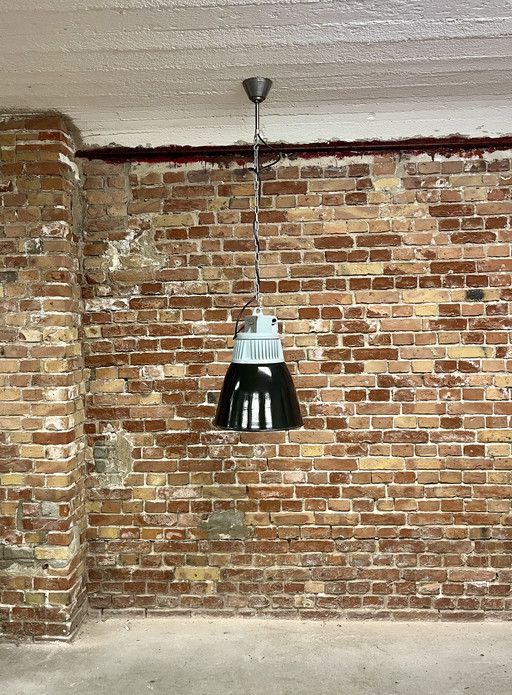 Industrial pendant lamp, 1960s, Czechoslovakia