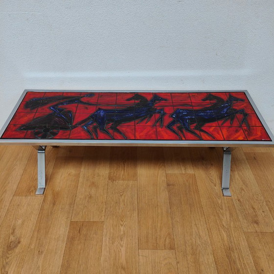 Image 1 of Table basse vintage en carrelage André Bayer