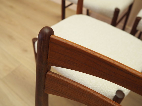 Image 1 of Sechs Teakholzstühle, dänisches Design, 1960er Jahre, hergestellt in Dänemark
