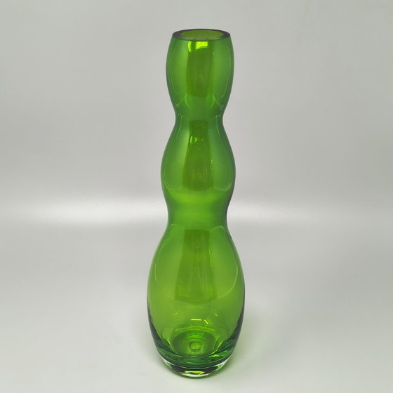 Image 1 of Mid-Century Modern V. Nason Murano Green Glass Vase, 1970s