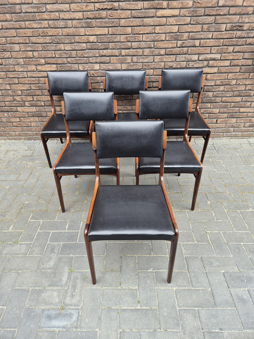 Set of vintage mid - Century chairs.