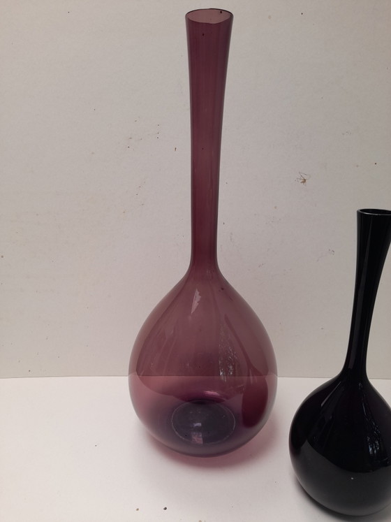 Set of 2 Arthur Percy Swedish bulb vases – Glass (photo 3 of 6)