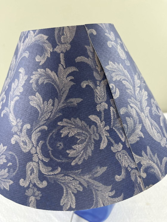 Blue ceramic lamp – Table lamps, Porcelain, Plastic, Mid Century Modern (photo 10 of 13)