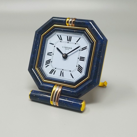 Image 1 of 1980S Gorgeous Cartier Alarm Clock Pendulette. Made In Swiss