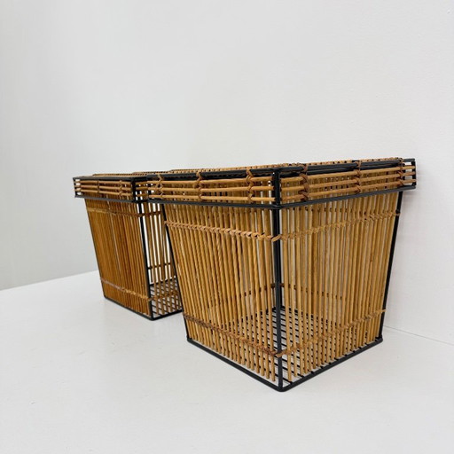 Set of 2 Storage Baskets by Dirk van Sliedregt for Rohé, Netherlands 1960s