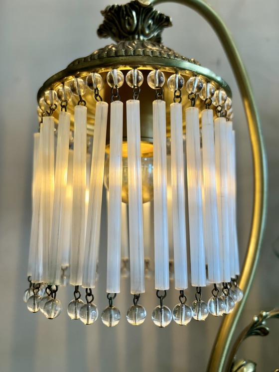 1920s table lamp with opaline rods, Italian – Glass (photo 2 of 6)