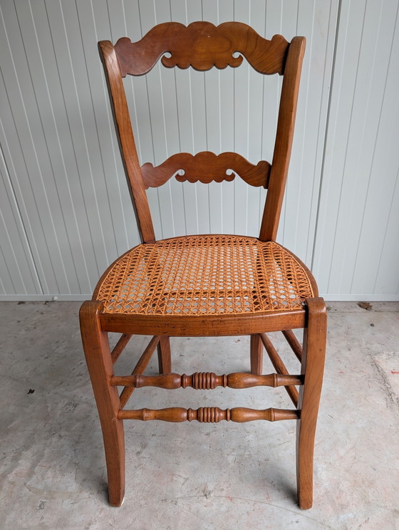 4 Belle sedie vintage/antiche – Sedie da pranzo, Rattan, Wood (photo 5 of 7)