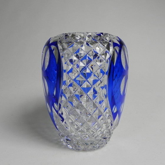 Image 1 of VSL Val Saint Lambert vase by Xavier Crespo, signed number 136-180