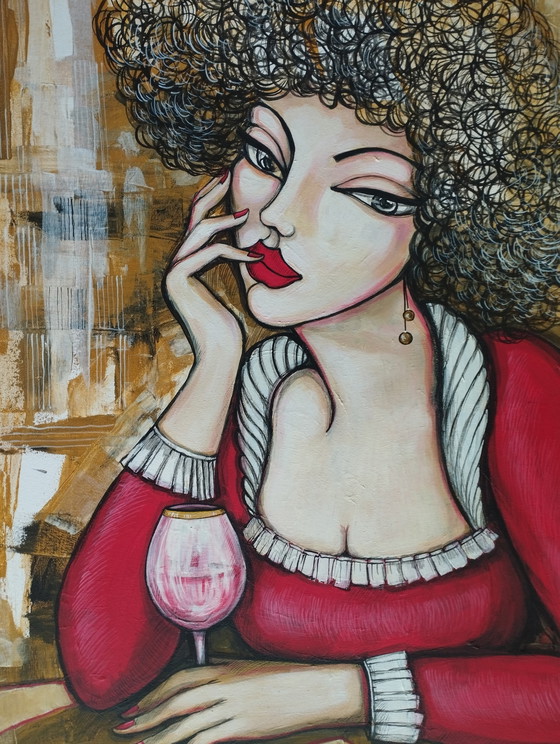 Image 1 of Natia Antadze "Lady with Wine Glass"