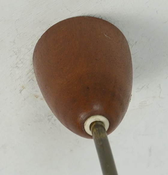 Image 1 of Lámpara de techo Sputnik de 8 luces, mediados de siglo, de teca, latón y vidrio, de la década de 1960
