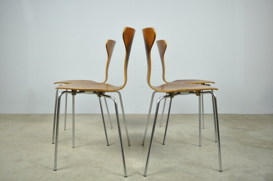 Image 1 of Fritz Hansen / Vintage Mosquito Dining Chairs / Arne Jacobsen / 1960S Denmark