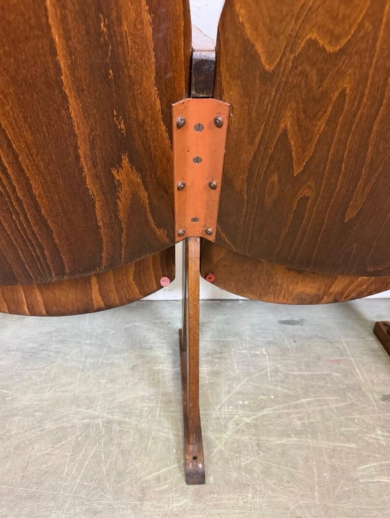 Image 1 of Vintage 3-zits bioscoopbank van Ton, jaren 60