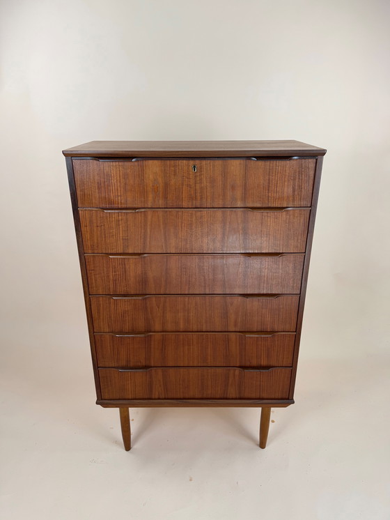 Image 1 of Danish Teak Tallboy Chest of Drawers – Spacious & Stylish Storage