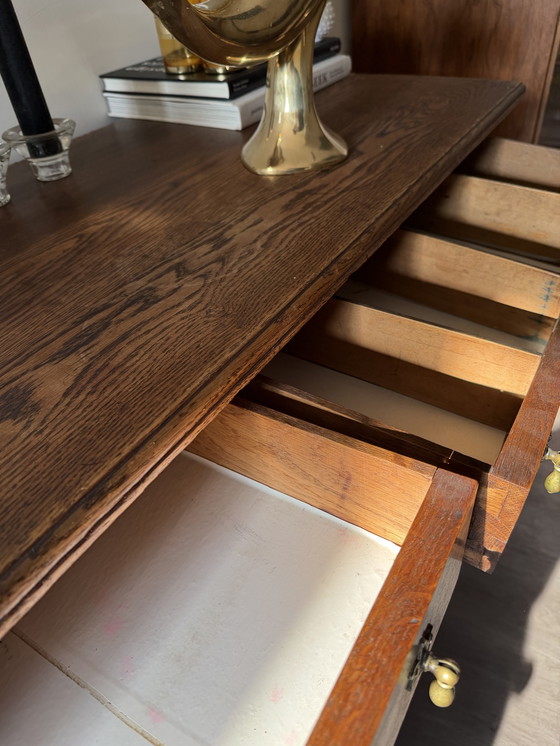 Image 1 of Antique low sideboard wall cabinet