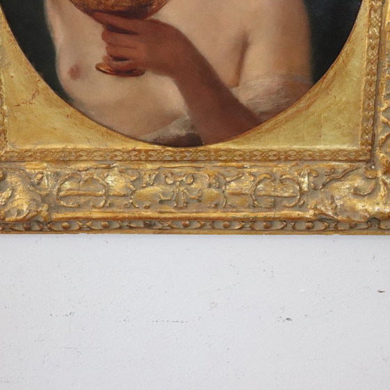 Image 1 of Mythologische Figur der Mänade, Ölgemälde auf Leinwand, Italien, 19. Jahrhundert