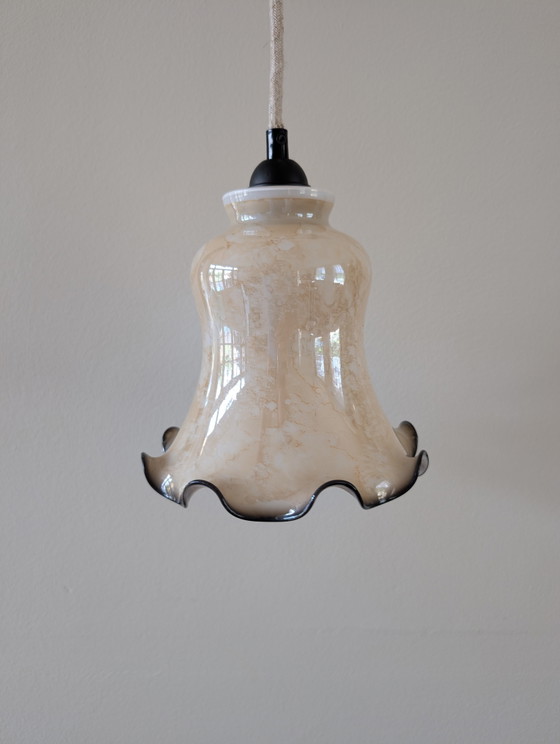 Image 1 of Wunderschöne, einzigartige Pendelleuchte aus Marmorglas