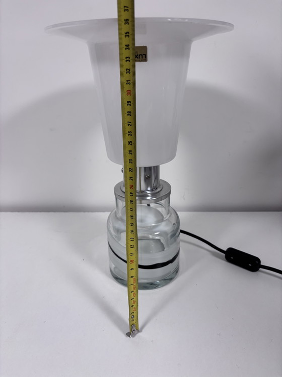 Exclusive Lamp Uno & Östen Kristiansson for Luxus (Sweden) – Table lamps, Glass, Chrome (photo 12 of 15)
