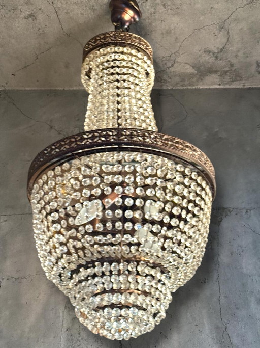 Kristalllüster im Vintage-Stil im Empire-Revival-Stil – kroonluchters, Bronze, Crystal