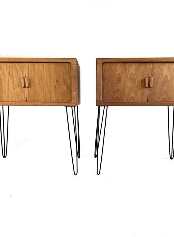 Image 1 of 2x mobile a muro vintage a forcina, Silkenborg Møbelfabrik '70