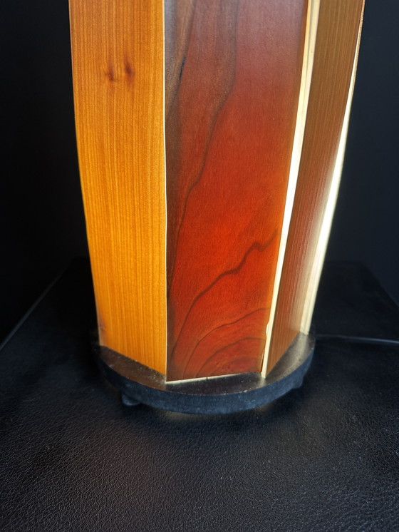 Image 1 of Lámpara de listones de madera de estilo escandinavo