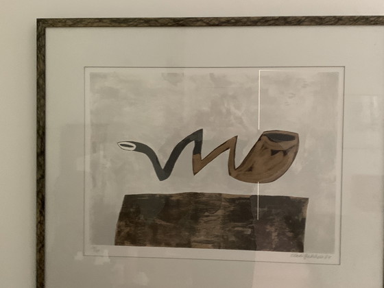 Image 1 of Lithographie de Klaas Gubbels, encadrée