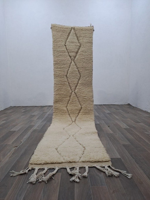 Tapis De Couloir Fait Main Traditionnelle Authentique Sur Mesure Taille 75/300 Cm – Aime Té (photo 2 of 8)