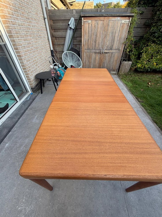 Bramin eettafel, teakhout, Bruin, Mid Century Modern (foto 2 van 7)