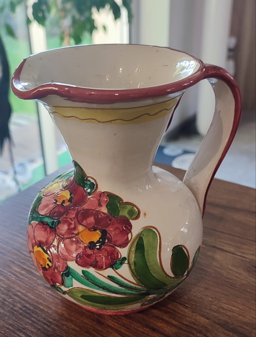 Antique Italian ceramic pitcher