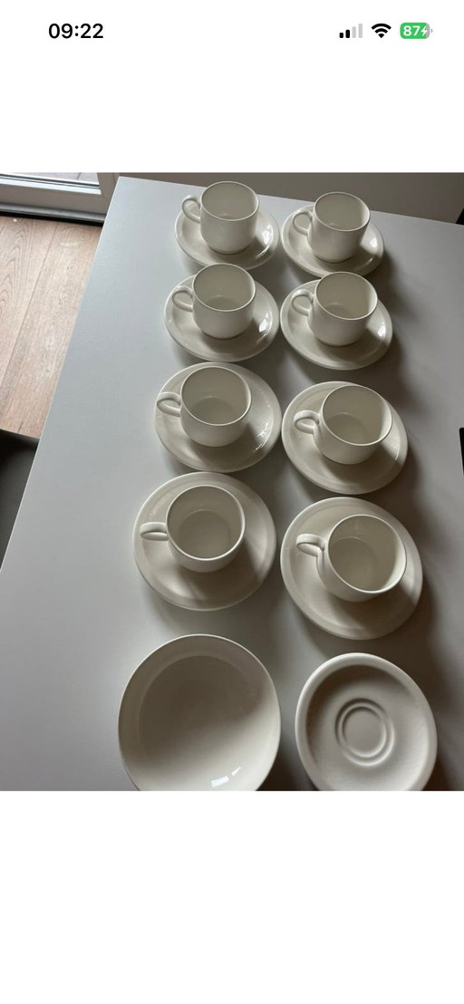 Villeroy & Boch 8 tazzine da caffè con piattino
