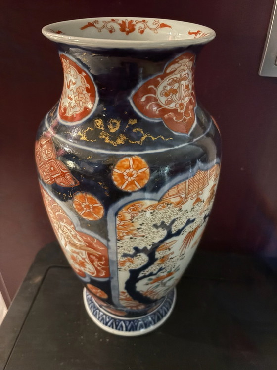 Beautiful Antique Japanese Imari Vase, Meiji Period (ca. 1900), 31 cm, Asian vases from holland, Porcelain (photo 4 of 9)